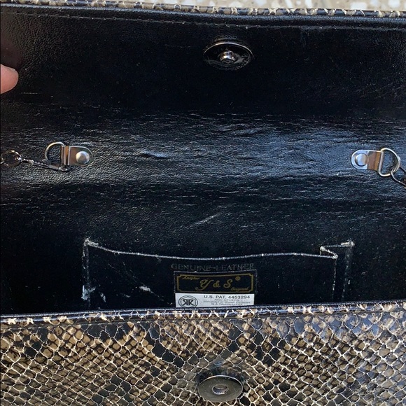 Y & S genuine leather vintage handbag with chain strap - Picture 7 of 8